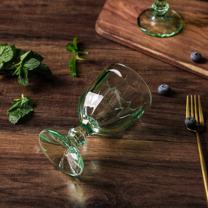 Everest Global - Wholesale Cocktail/Liquor Glass - Vintage Embossed Goblet Glasses set of 610