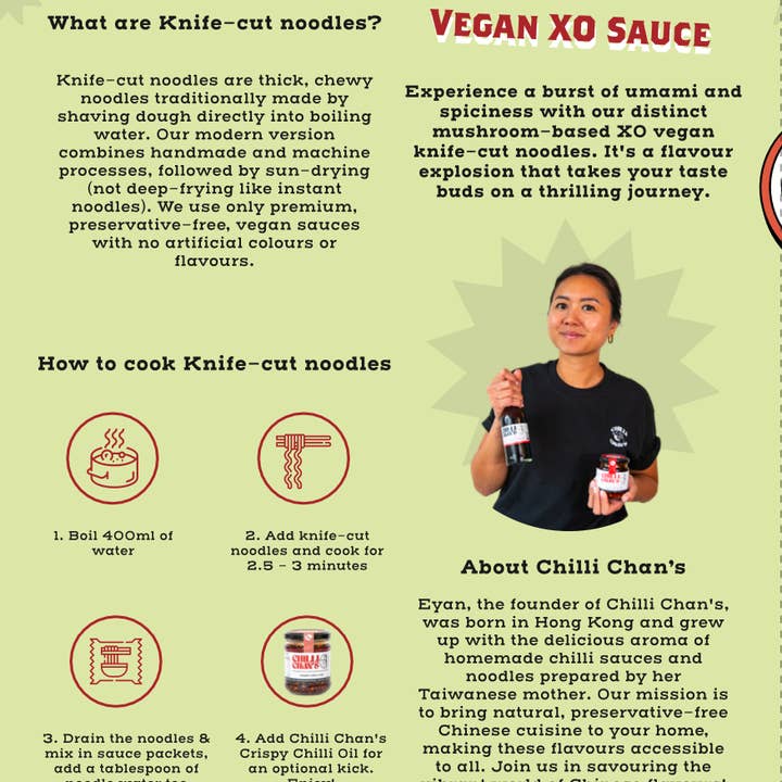 Chilli Chan's - Wholesale Ramen - Sun-dried Knife Cut Noodles - Vegan XO2