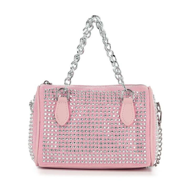 Chain Handle Rhinestone Evening Bag for wholesale by Handbag Factory Corp