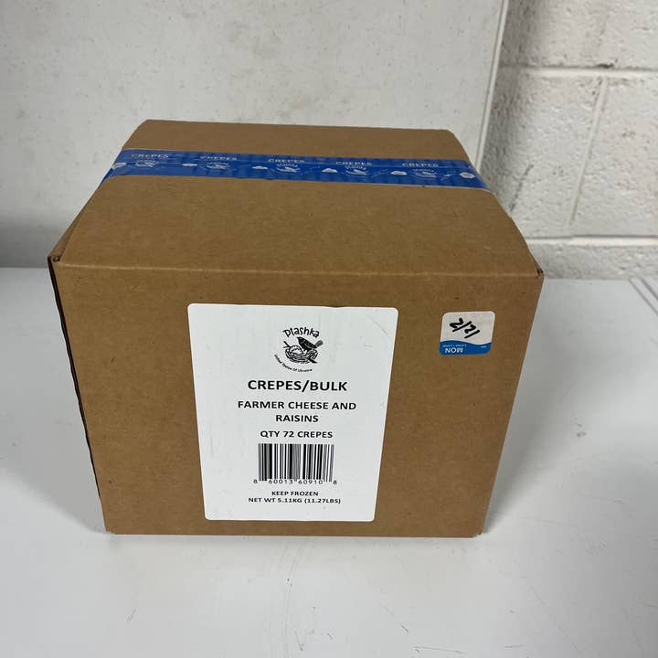 Ptashka - Wholesale Shelf Stable Prepared Meal - Bulk Farmer Cheese & Raisins Crepes 72ct Frozen Fully Cooked6
