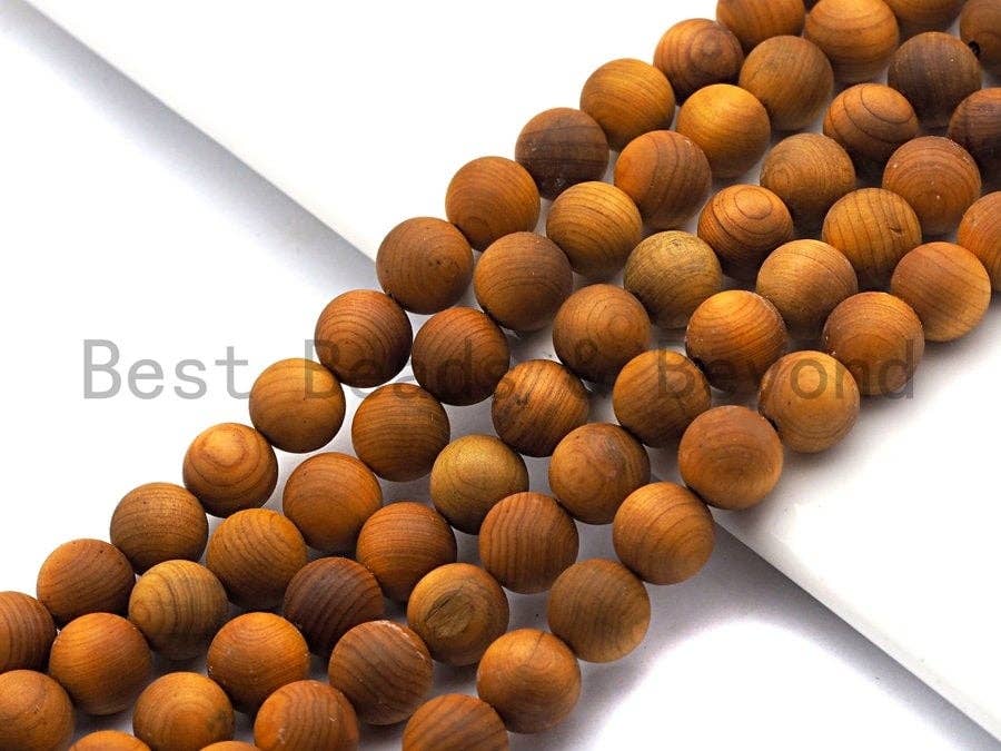 BestBeads&Beyond - Wholesale Beads - Natural Smooth Round Wood beads, 6mm/8mm/10mm/12mm Natural Yellow Wood beads, Natural  Wood Grain Beads, 15.5inch strand,SKU#U4652