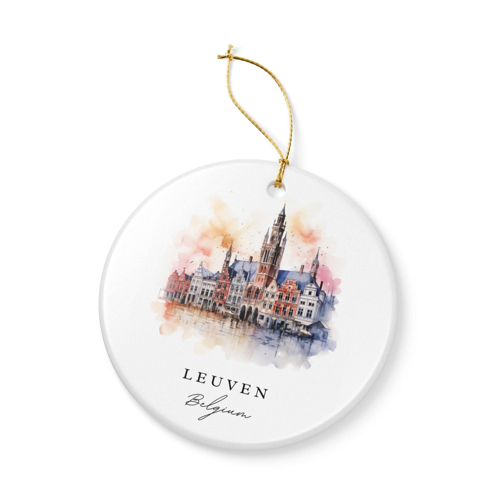 Premium Travel Art - Vendita all'ingrosso Decorazione - Ornamento di Lovanio Belgio: Souvenir Unico di Lovanio, Decorazione Natalizia di Lovanio Belgio e Regalo Autentico del Belgio3