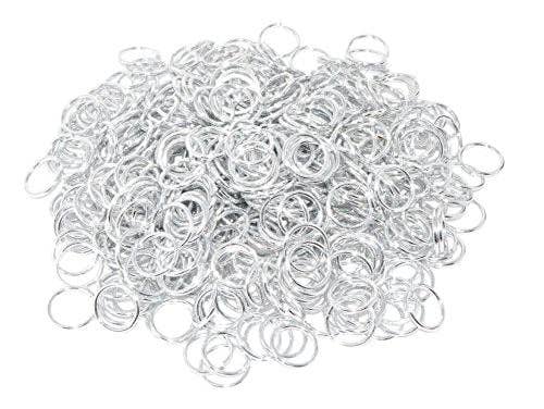 Mandala Crafts – Großhandel Bastelzubehör – Chainmail Ring Chain Maille Jump Ring, offene Aluminiumfarbe8