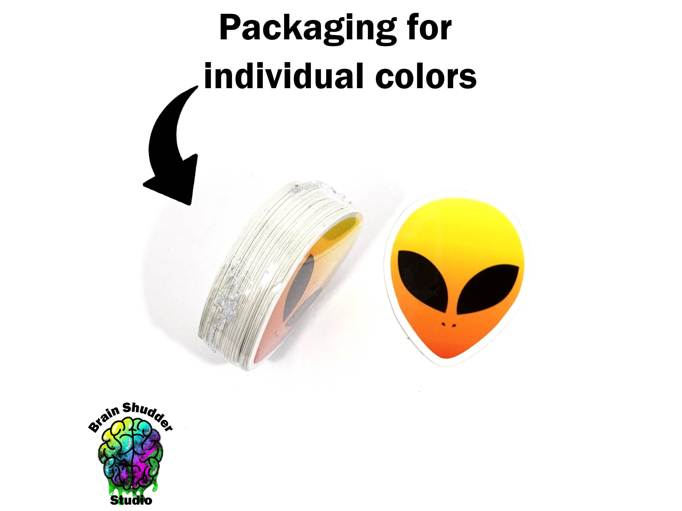 Brain Shudder Studio - Wholesale Sticker - Alien Head Sticker Pack2