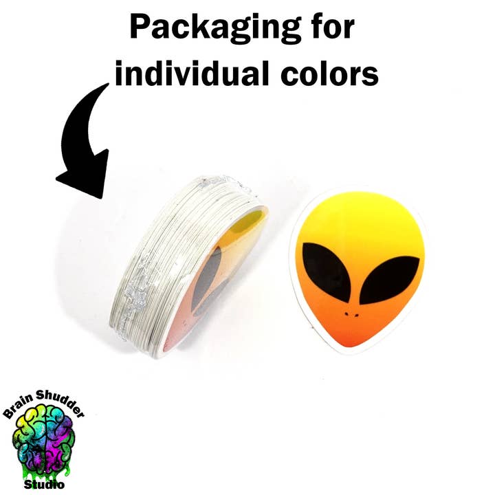 Brain Shudder Studio - Wholesale Sticker - Alien Head Sticker Pack2