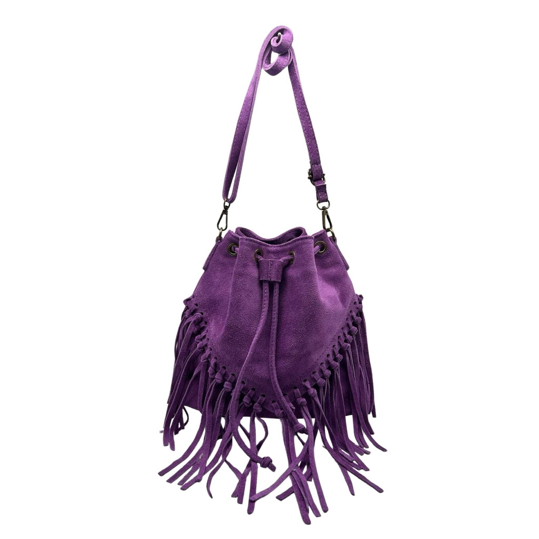Louisa lee - Wholesale Shoulder Bag - Women's - AURÉLIA SUEDE LEATHER BUCKET BAG12