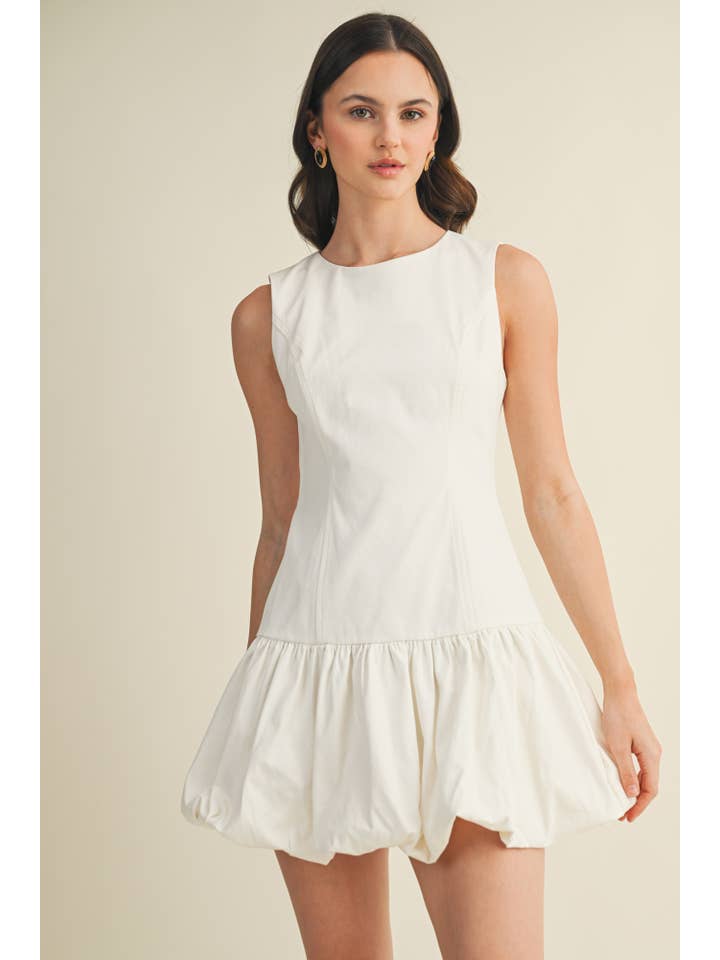 Mustard Seed - Wholesale Dress - Women's - BALLOON HEM SLEEVELESS DRESS2