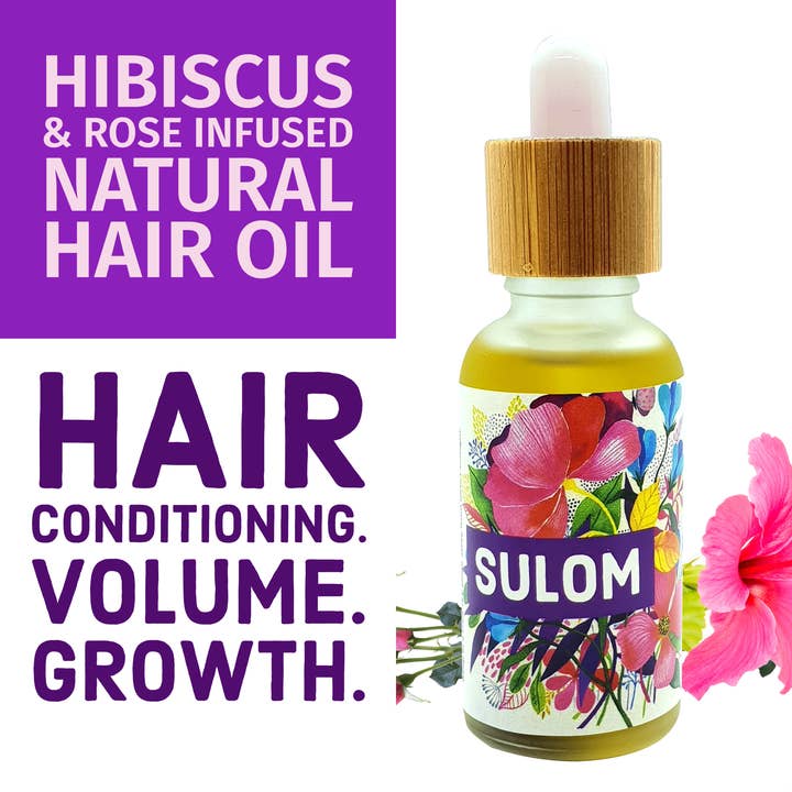 Sulom – Großhandel Haaröl – Hibiskus & Rose infundiertes Bio-Haaröl1
