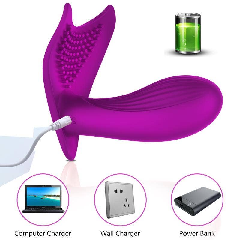 Kinky Pleasure - Wholesale Sex Toy - Foxshow - 63-00005 - Remote control Panty vibrator - Heat function - Voice control function - 10 Function - Rechargeable - 9 cm x 9 cm - Luxury Giftbox - Purple4