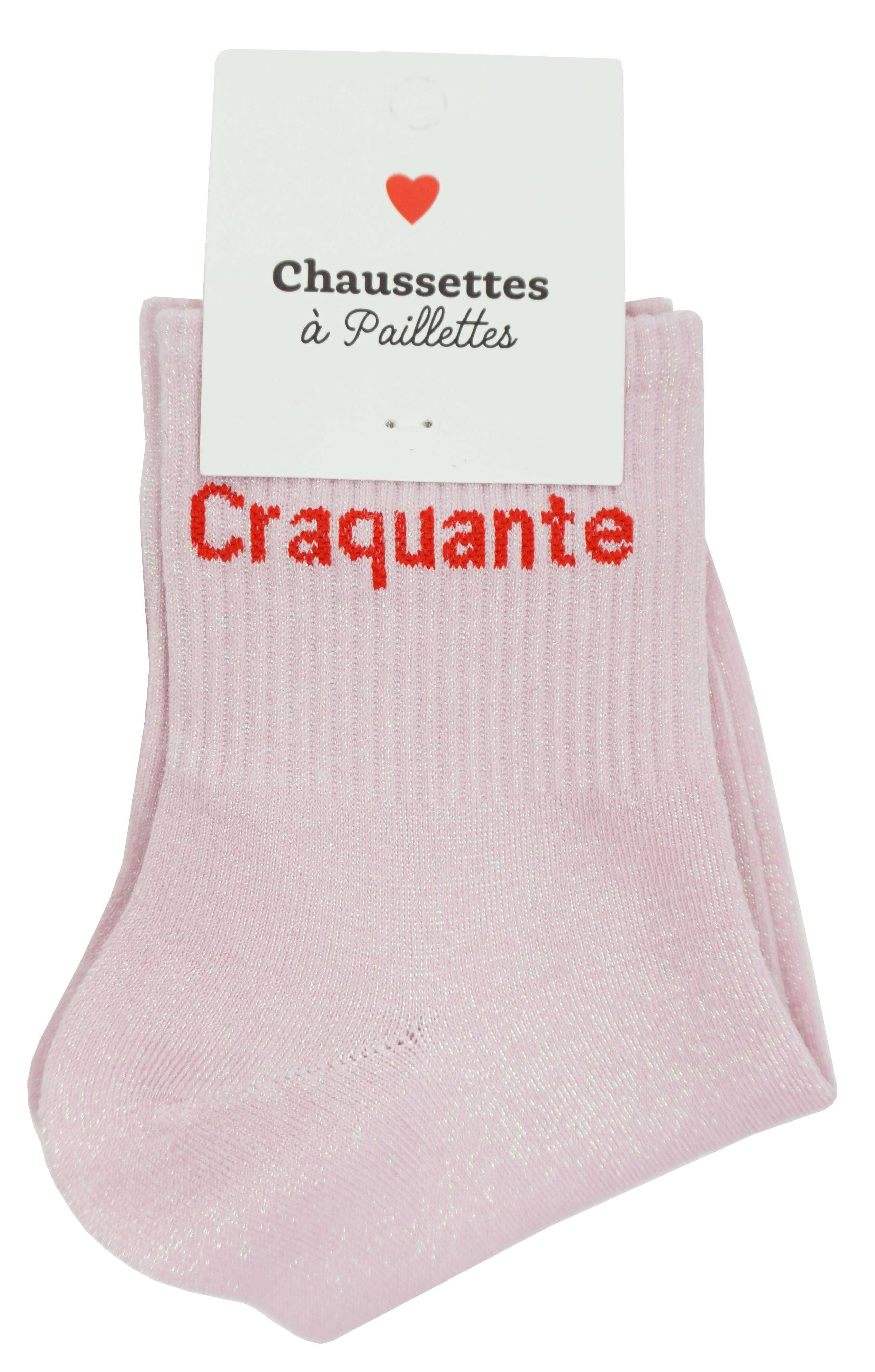 Anais - Vente Chaussettes – femme - Paire de chaussette à paillette message17