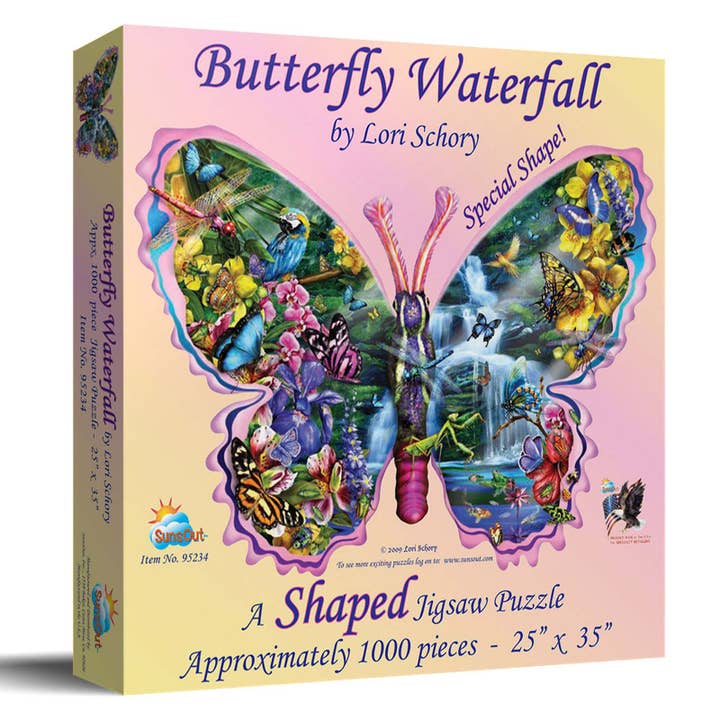 SunsOut - Wholesale Puzzle - Adult - 0707 Butterfly Waterfall Puzzle