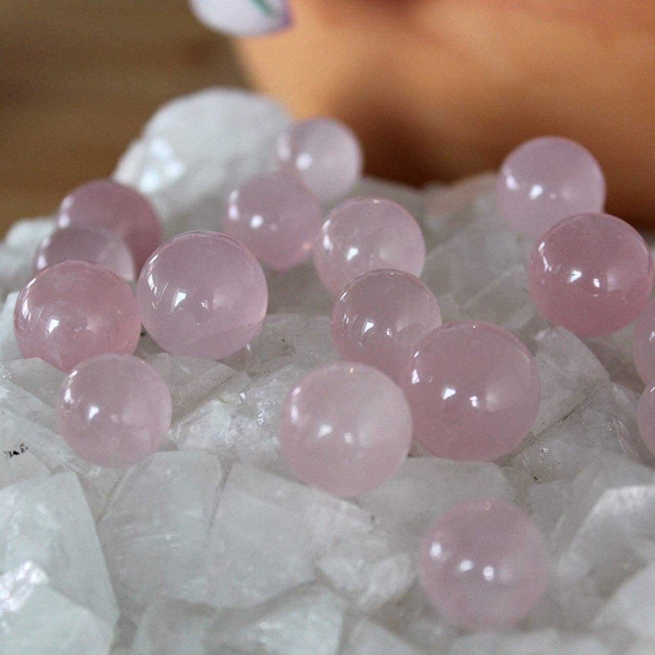 Pebble House - Wholesale Spiritual Stone/Crystal - Rose Quartz Mini Sphere (Crystals & Stones)3