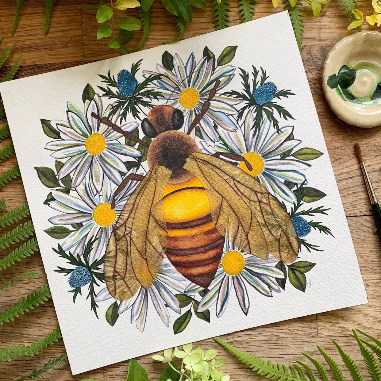 Candace Fincher – Großhandel Kunstdruck – Heimdeko mit Honigbienen-Aufdruck oder Hummel, Geschenk für Imker, Seehaus-Dekoration1