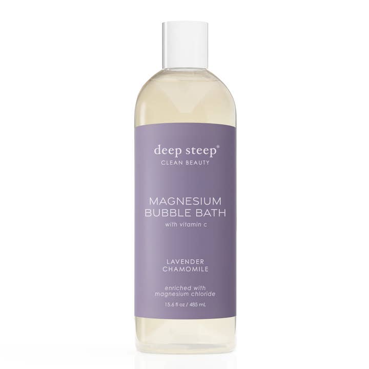 Lavender Chamomile Magnesium Bubble Bath with Vitamin C for wholesale by Deep Steep Clean Beauty