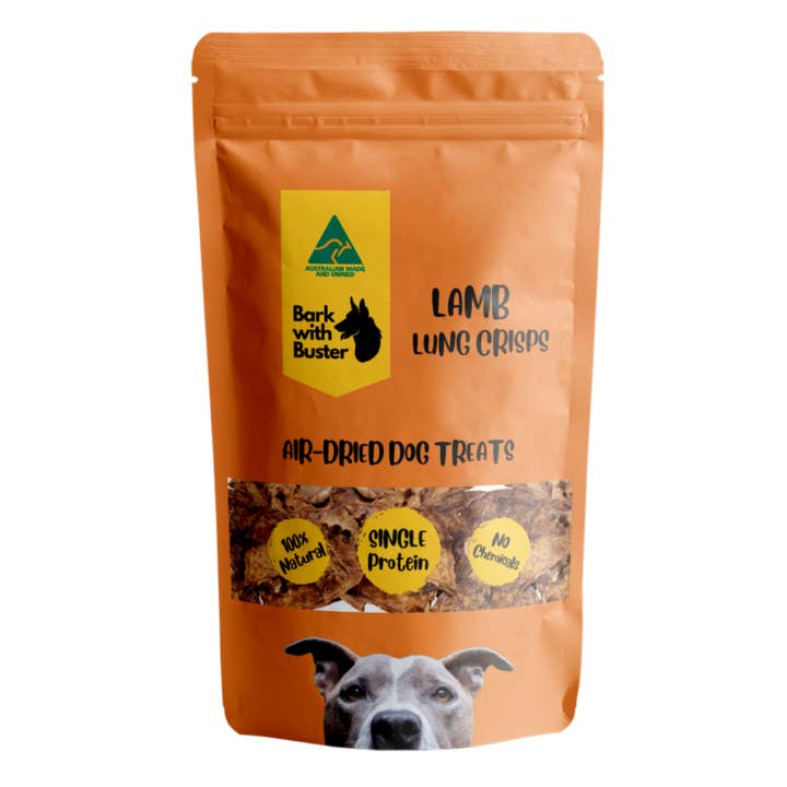 Bark with Buster - Wholesale Pet treats – Dog - Lamb Lung Dog Crisps