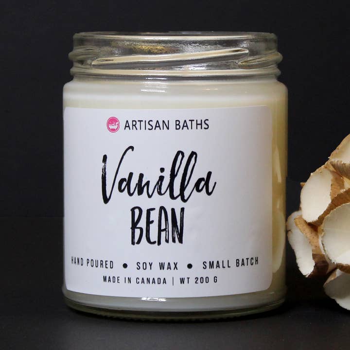 Vanilla Bean Soy Candle for wholesale by Artisan Baths