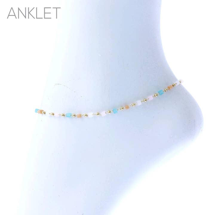 Suzie Q USA – wholesale Vristlänk – Glas kub form VRISTKEDJA