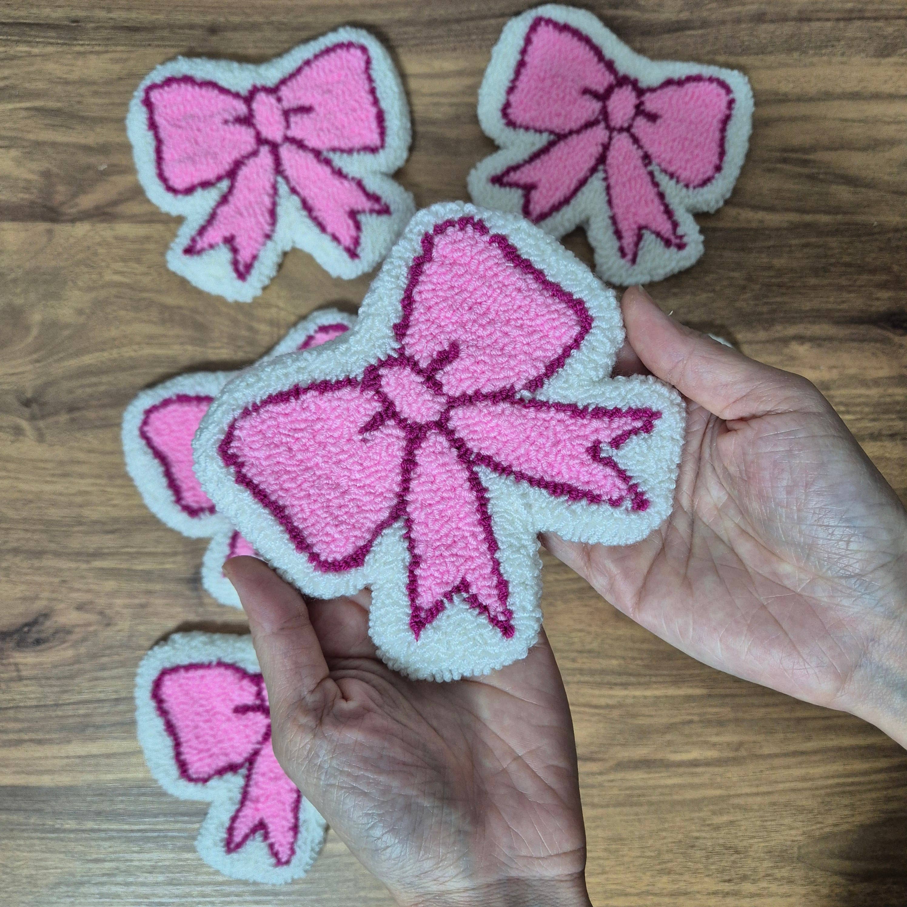 despinacrafting - Wholesale Coasters - Punch Needle Bow Coaster, Mug Rug 1