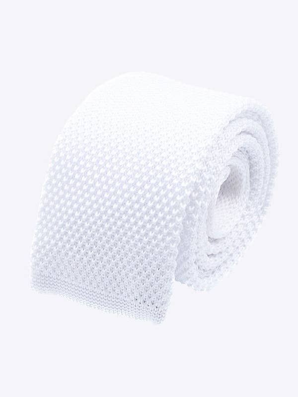 Vit Stickad Herrslips "Léon" för wholesale av Unipap's