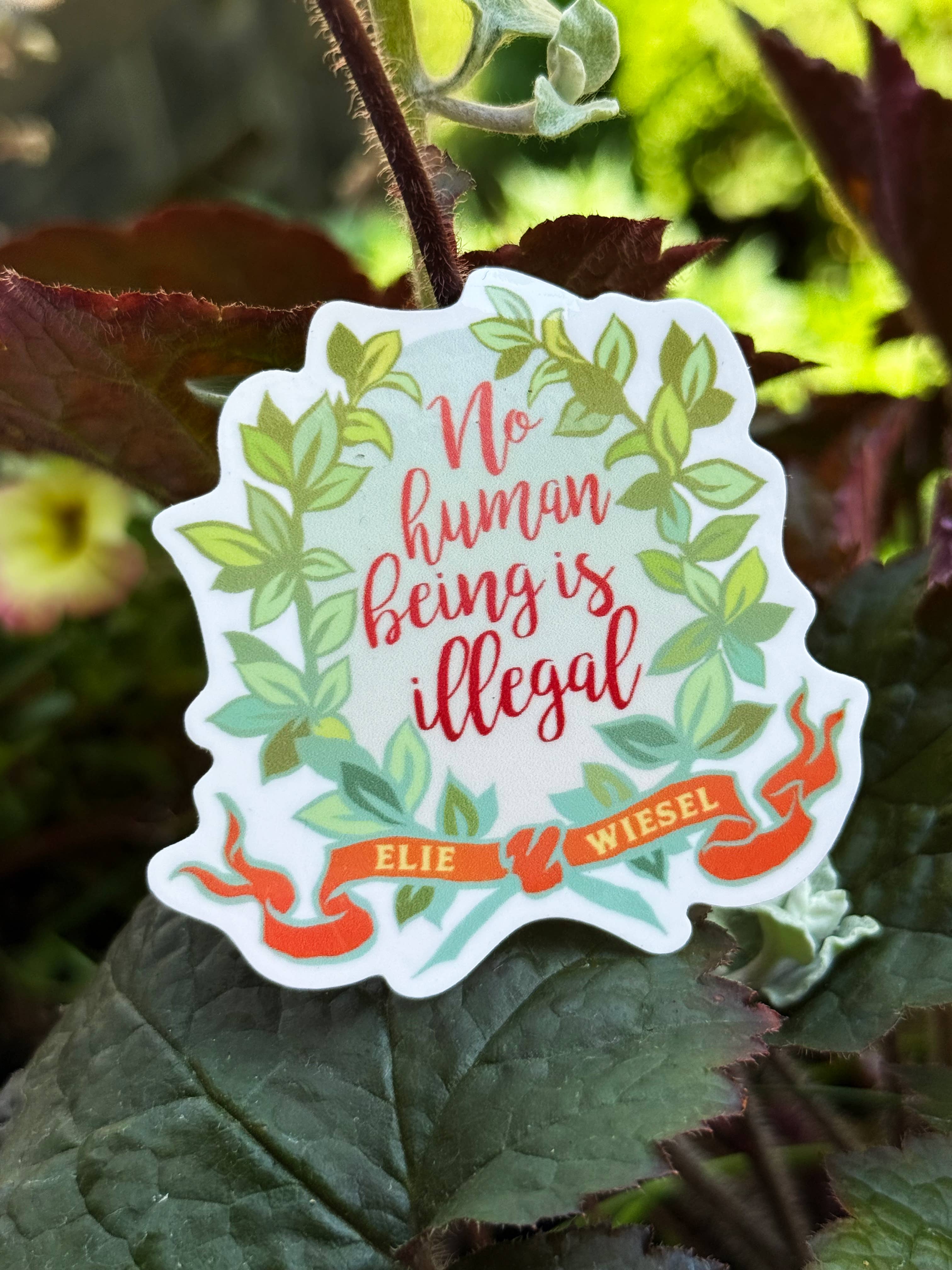 Fabulously Feminist - Wholesale Sticker - No Human Being Is Illegal: Feminist Sticker0