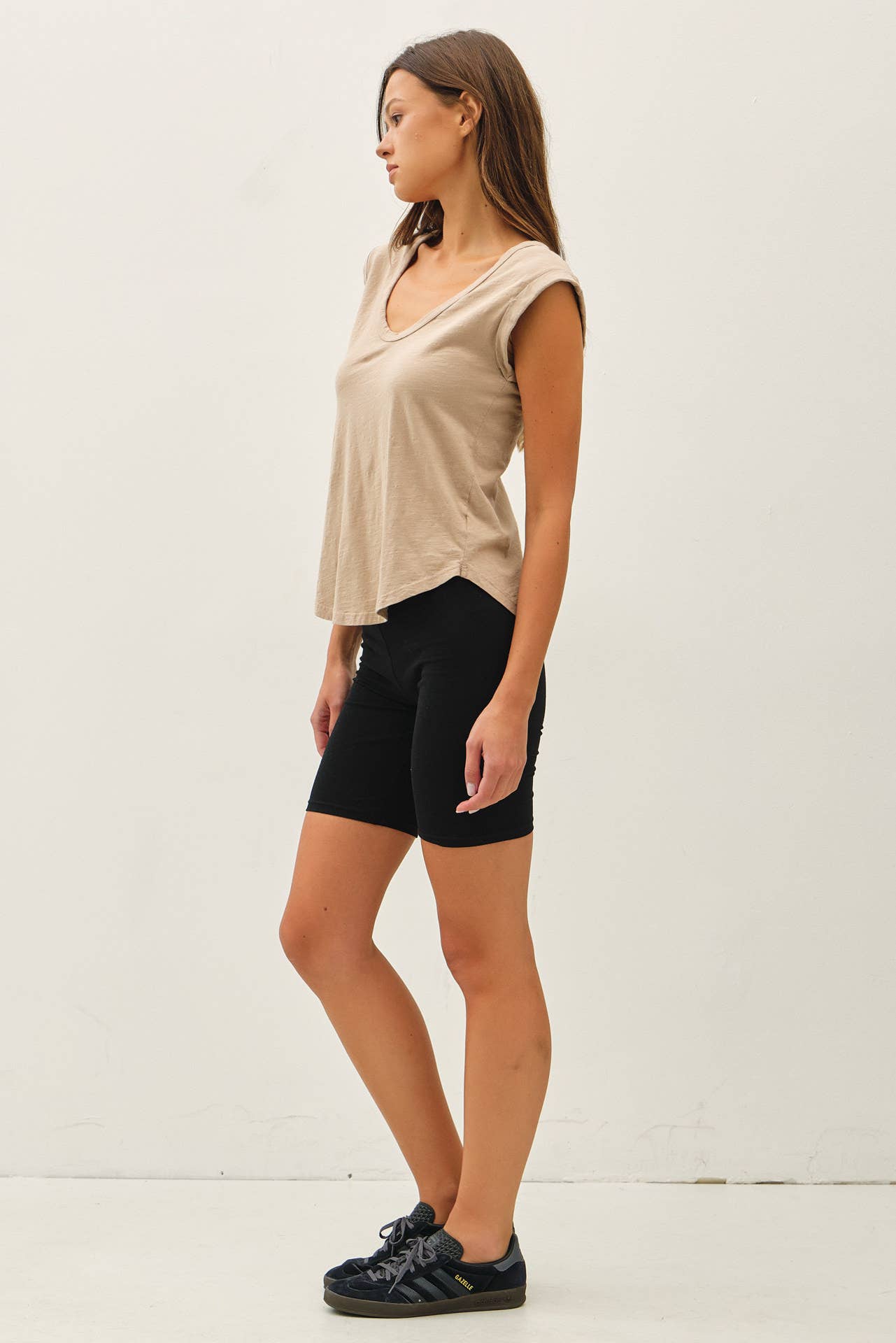 Be Cool - Wholesale T-Shirt - Women's - NEW COLOR-BASIC CAP SLEEVE GARMENT DYED TOP14