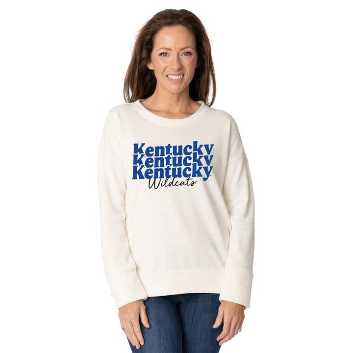 Flying Colors Apparel - Wholesale Graphic Sweatshirt - Women's - Kentucky Wildcats Marley Side Vent Pullover0