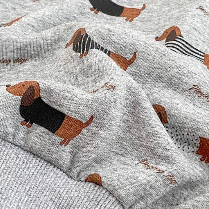 Grey Spring and Autumn Baby Kids Boys Letters and Puppy Pattern Top Pullover and Pants Clothing Set for wholesale on Faire2