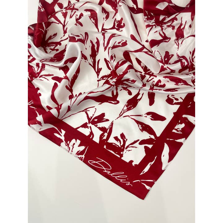 Dallis Foshee Art & Design, LLC - Wholesale Scarf - Women's - Crimson + White Gameday Scarf4