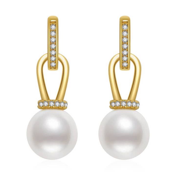 Elegant Freshwater Pearl Earrings WE00290 for wholesale by PEARLY LUSTRE