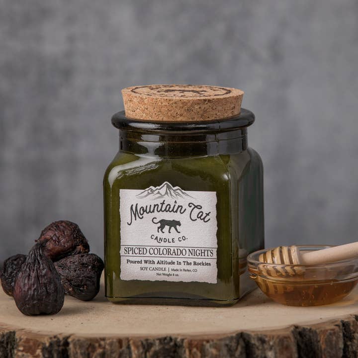 Mountain Cat Candle Co - Wholesale Jar/Filled Candle - Spiced Colorado Nights – (made to order, starting at $5)3