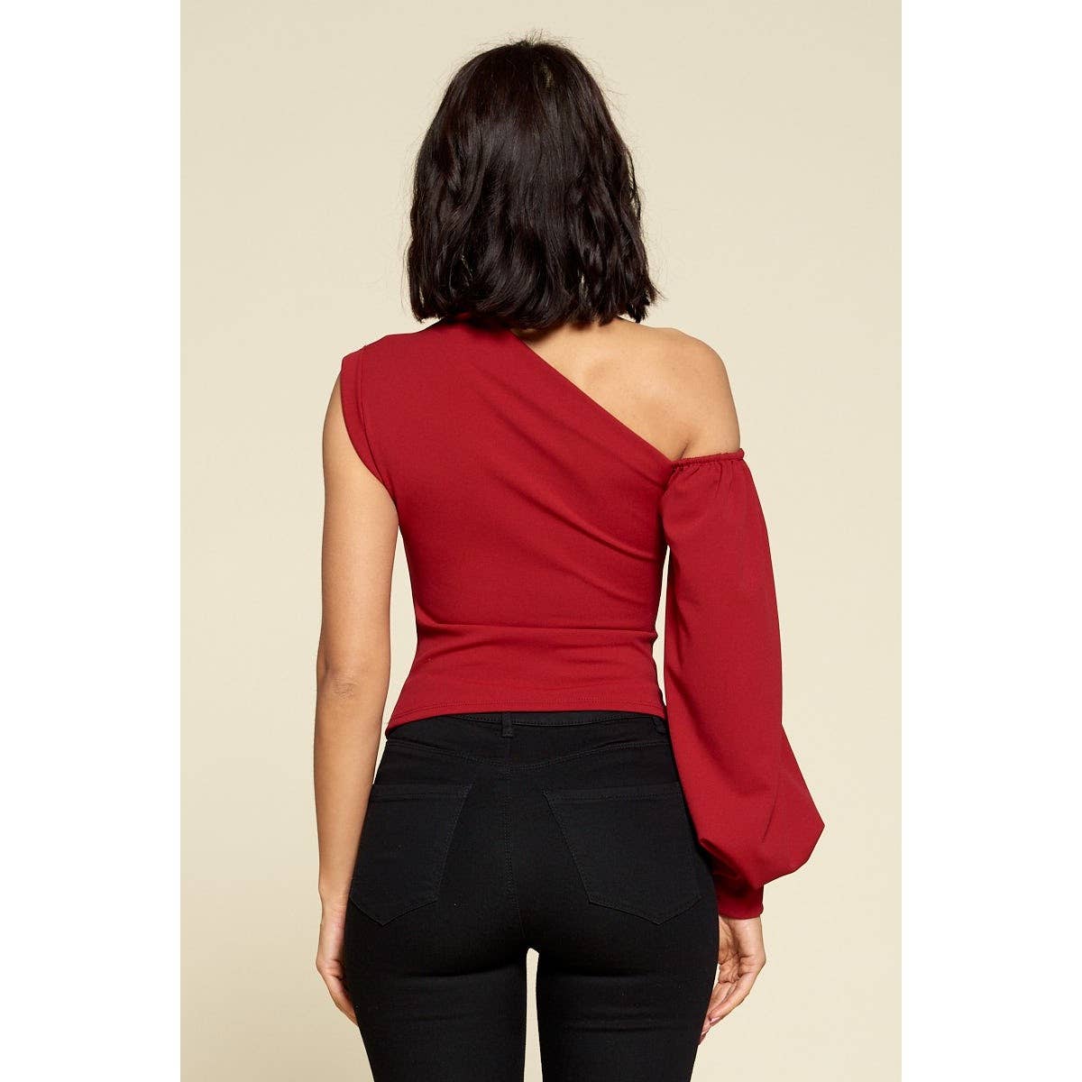 DORCAS - Wholesale Blouse - Women's - ONE SLEEVE FASHION TOP11