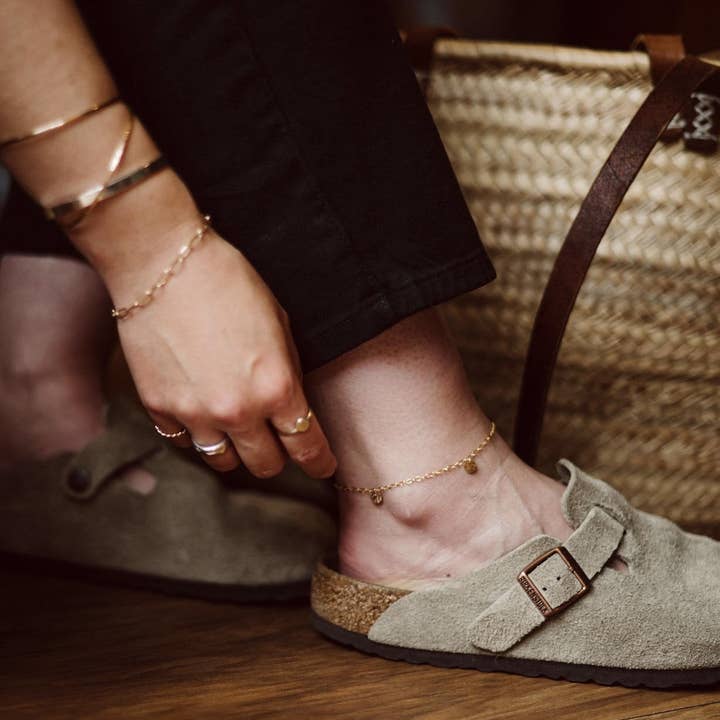 Waterfall Anklet, 14k Filled Gold for wholesale by épanoui