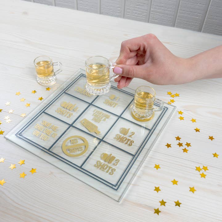 Pavilion - Wholesale Board game - Beer - 9" Shot Glass Tic Tac Toe1