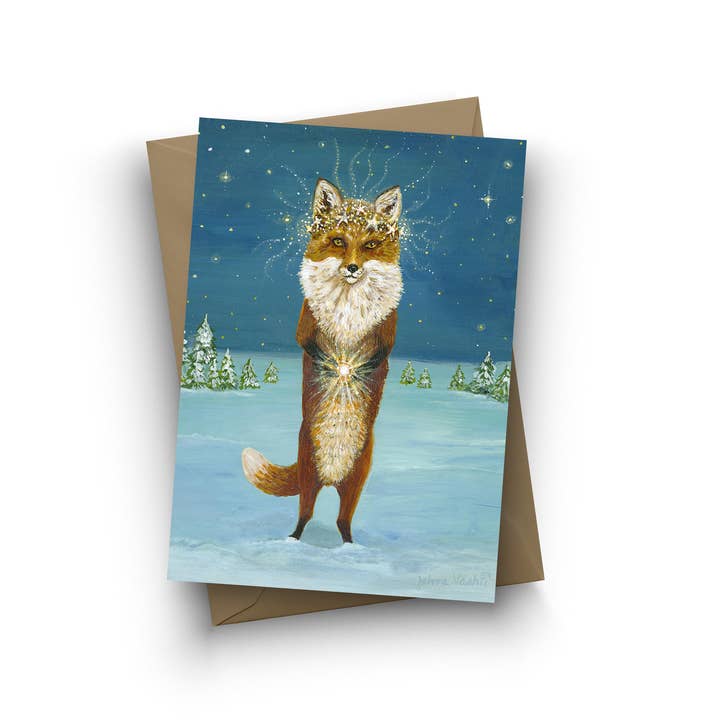 Jahna Vashti - Wholesale Season's Greetings Card - "Star Collector" Single Holiday Christmas Card