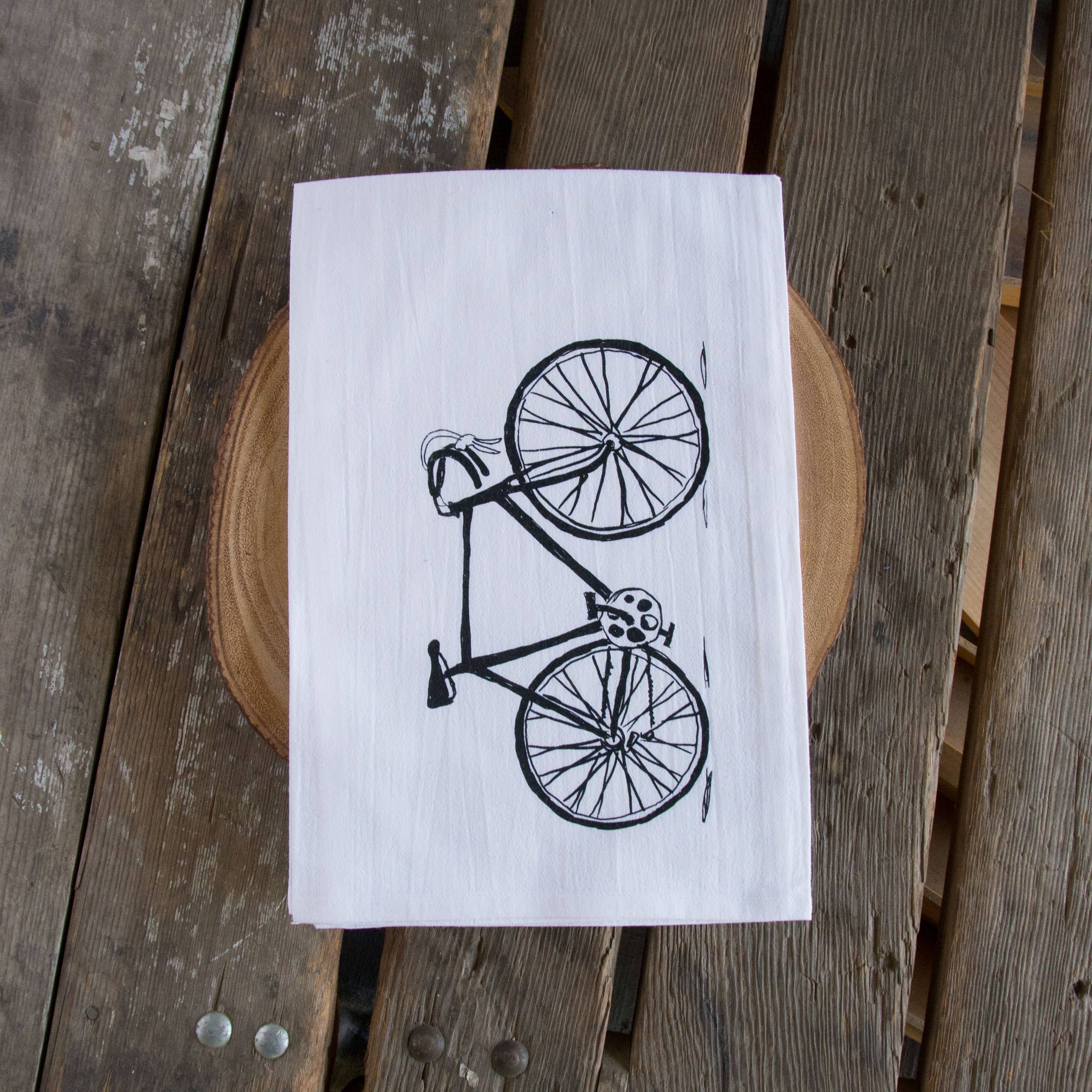 Ladybug Press - Wholesale Tea Towel - Bike Tea Towel2