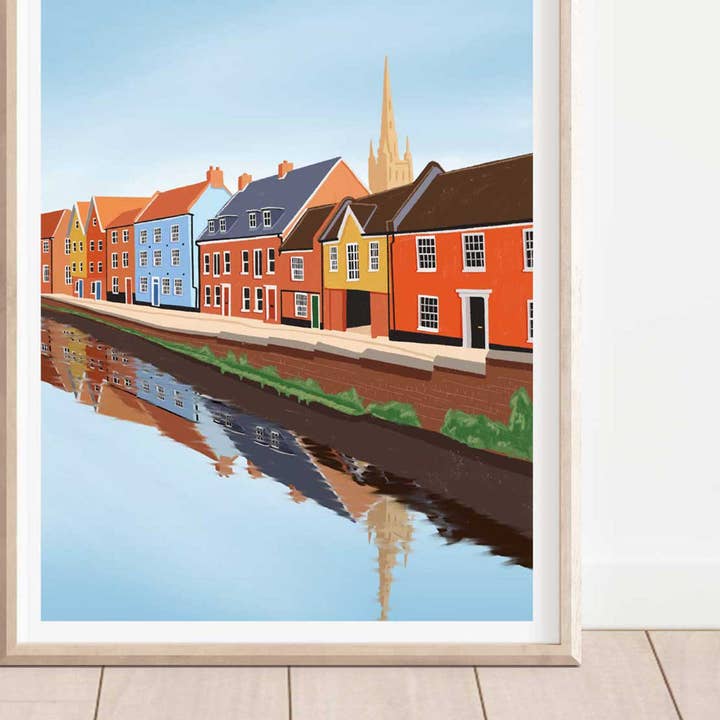 Emily Nelson - Wholesale Art Print - Norwich Fye Bridge Art Print | A5 A4