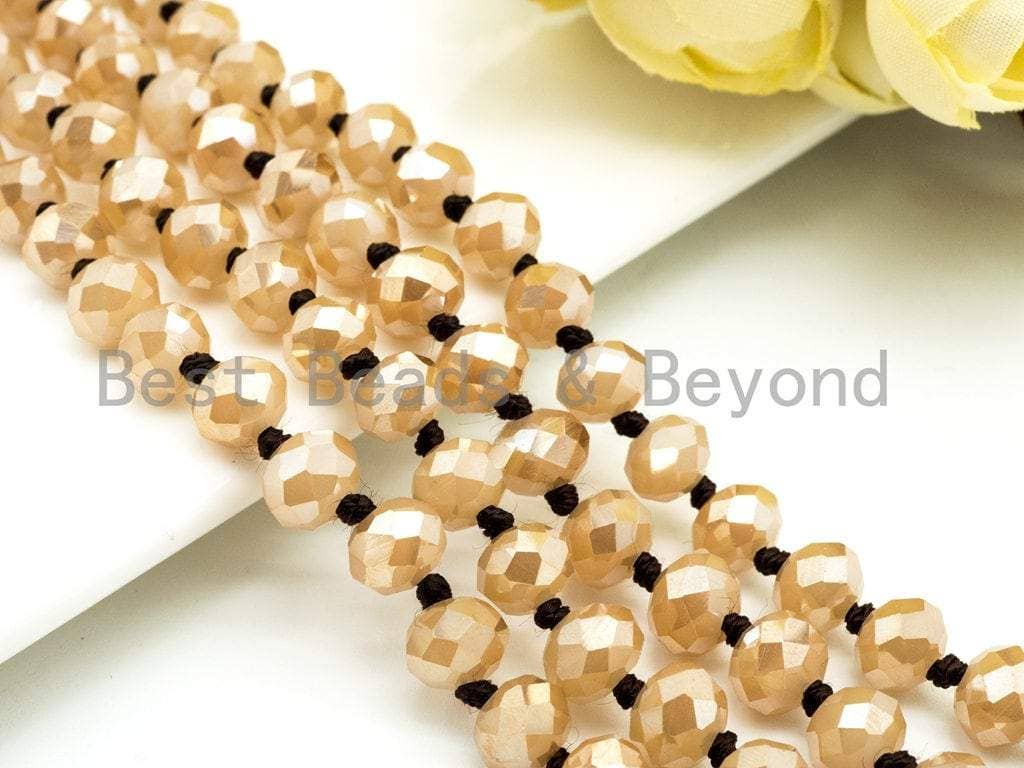 BestBeads&Beyond – wholesale Beaded/pearl necklace – 60" Extra Long Knotted Crystal Necklace1