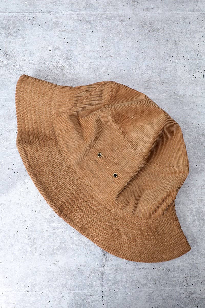 Fashion City - Wholesale Bucket Hat - Women's - Foldable Vintage Corduroy Short Brim Bucket Hat13