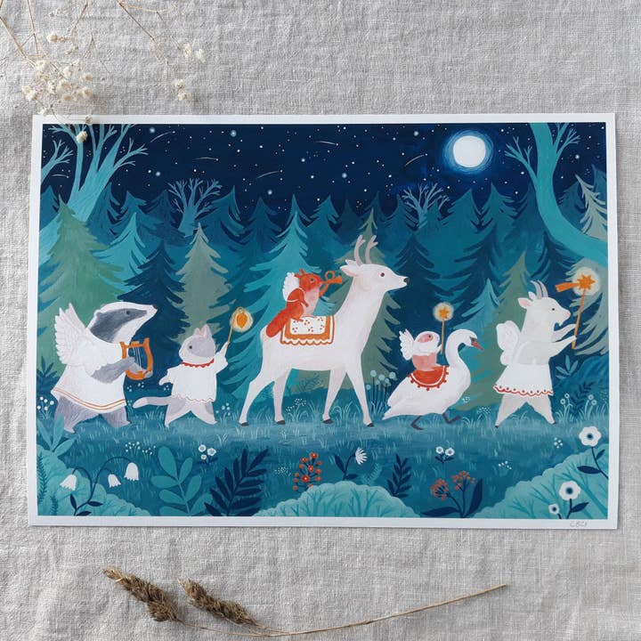 Impression A4 Nuit magique pour la vente par Cécile Berrubé