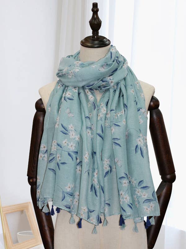 Lenço de Fibra de Algodão Floral S0090 por atacado de Ole