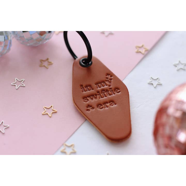 In My Swiftie Era Retro Leather Motel Keychain Keyfob for wholesale by MisfitMadeGoods