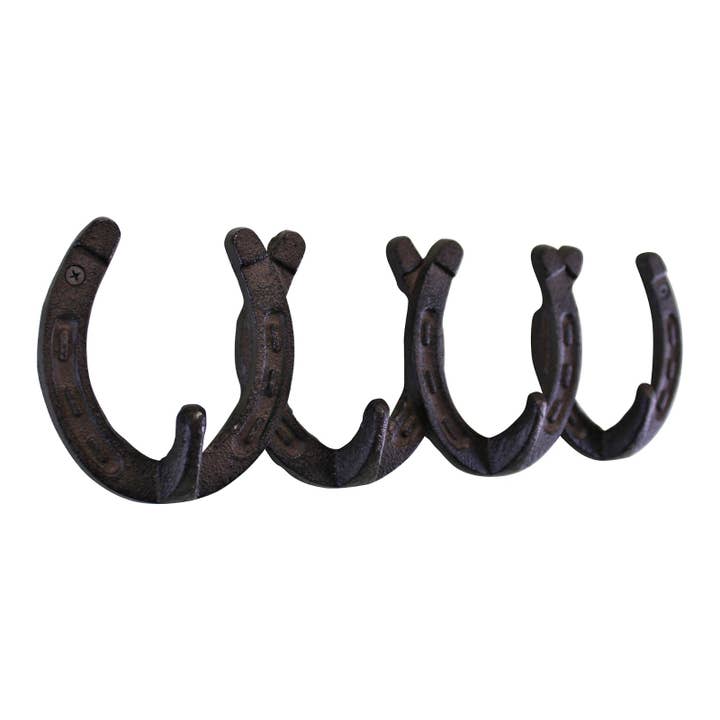 Geko Products - Wholesale Wall Hook - Rustic Cast Iron Wall Hooks, Horseshoe Design