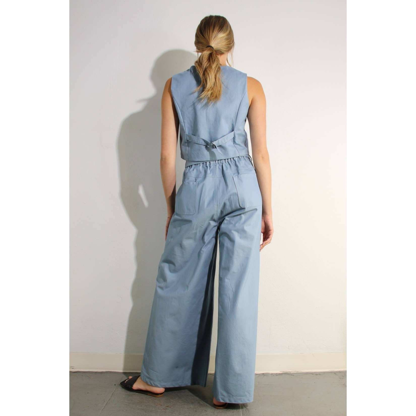 BLUE HAZE COTTON VEST AND PANTS SET for wholesale on Faire14