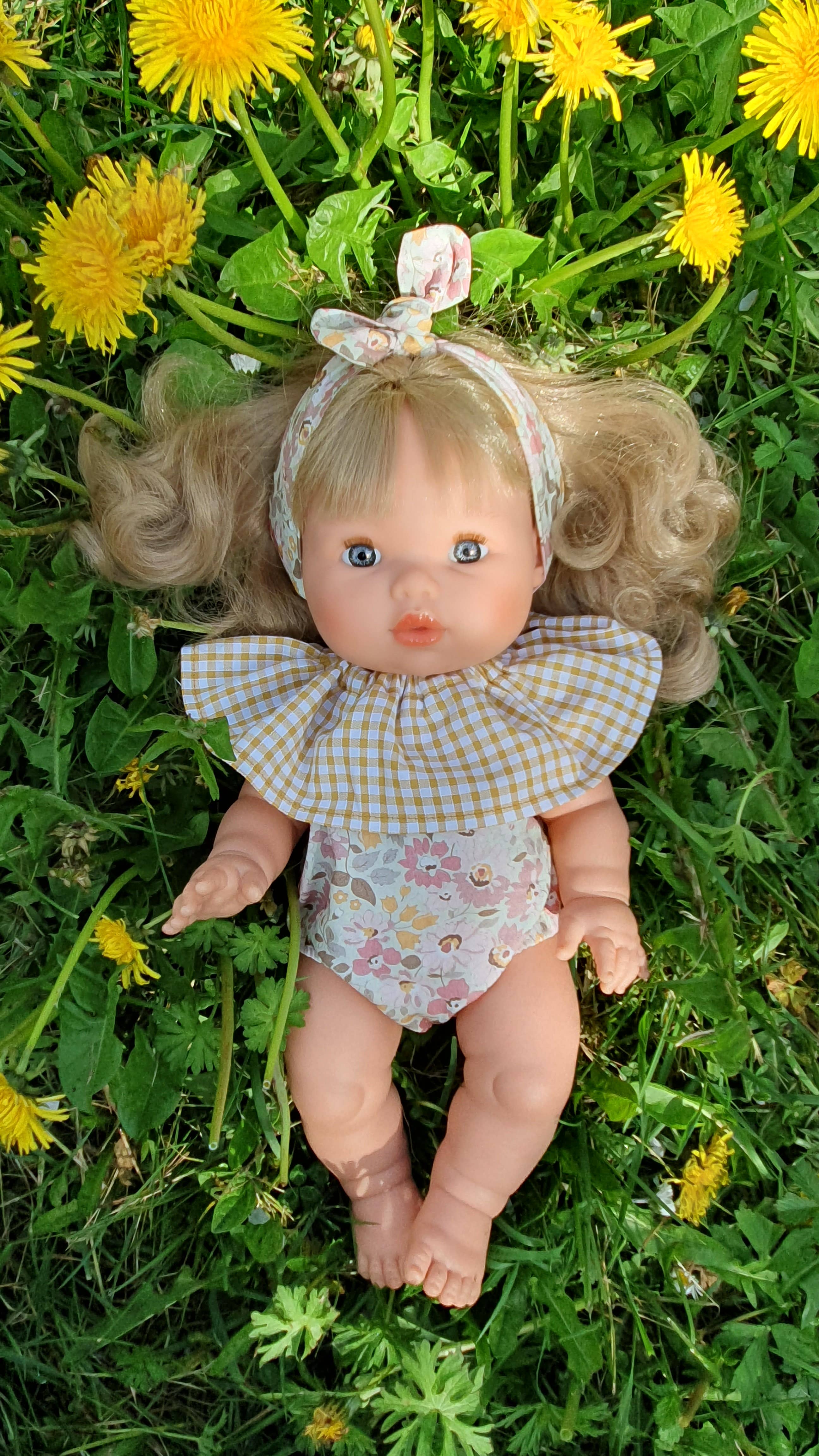 Maman Poule et Papa Coq - Wholesale Doll - Kids - VICHY/FLEURS romper4