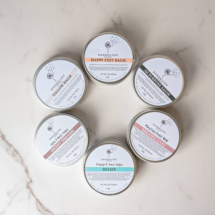 Dandelion Naturals - Wholesale Body Balm/Butter - Tallow Balm | Tallow Skin Care | Tallow Face Cream | Tallow