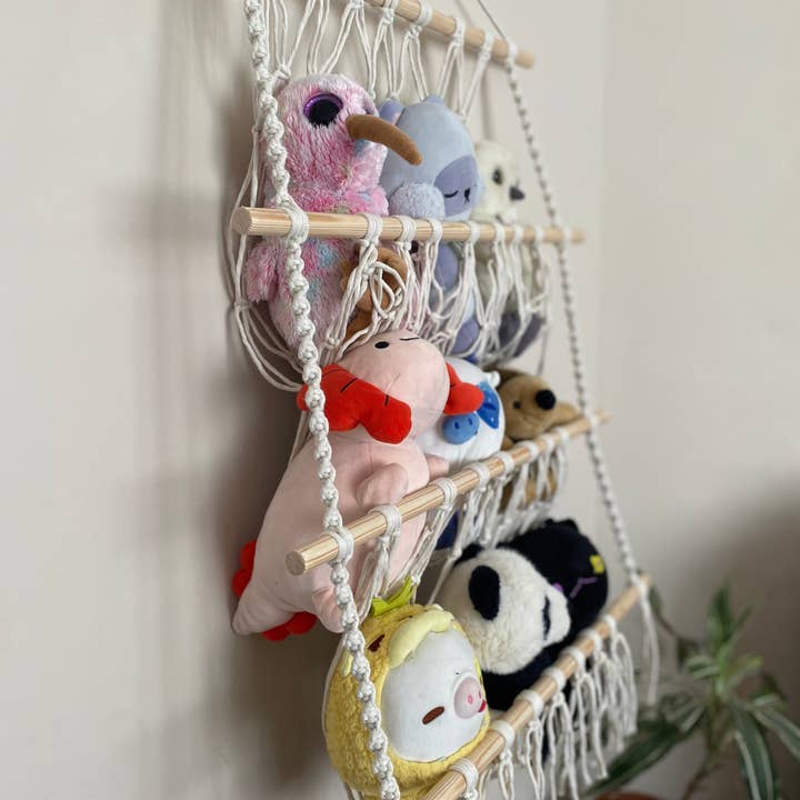 Macra-Made With Love – wholesale Toy storage box – Kids & baby – Macramé Nursery Toy Hammock1