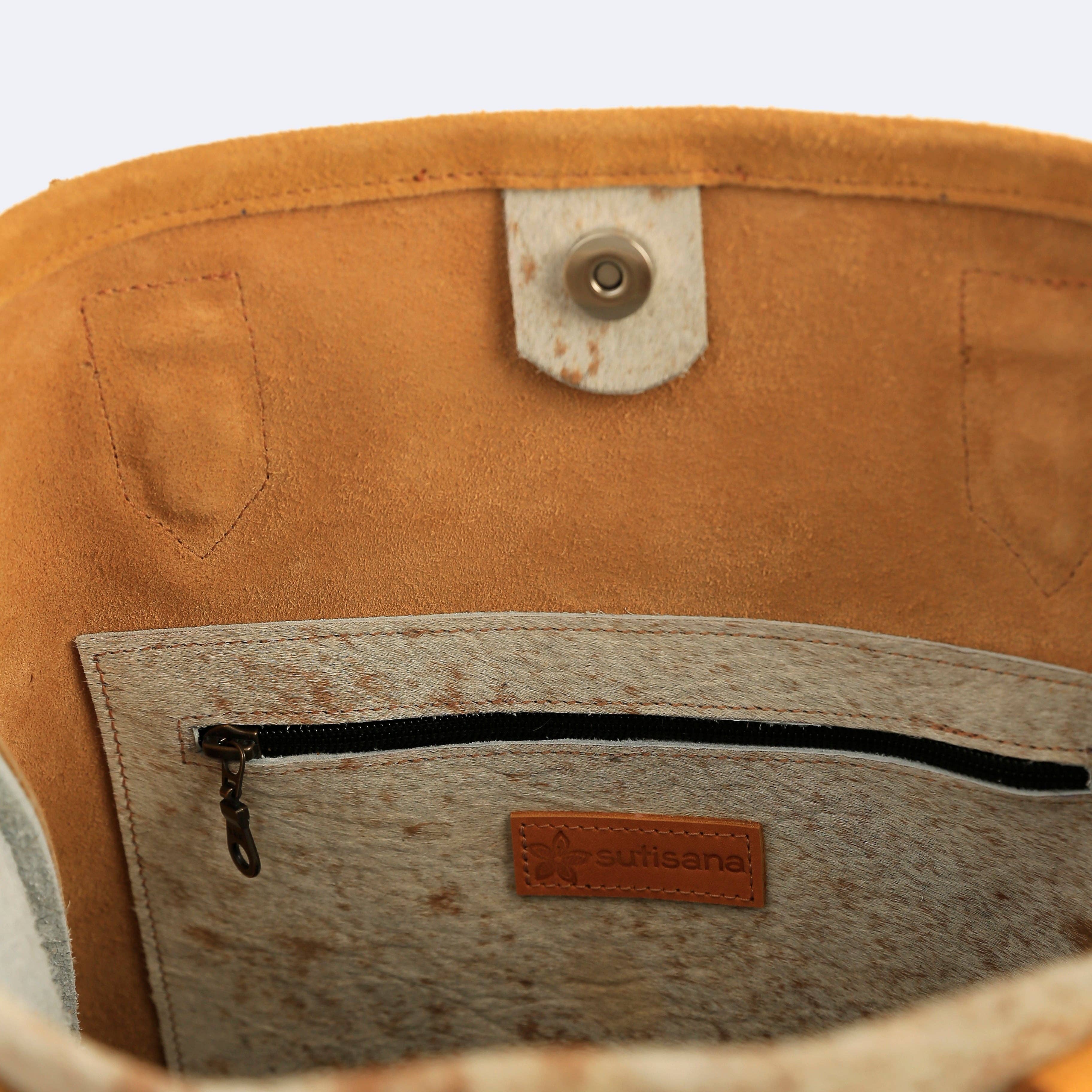 SutiSana - Wholesale Tote Bag - Women's - Speckled Cowhide Road Trip2