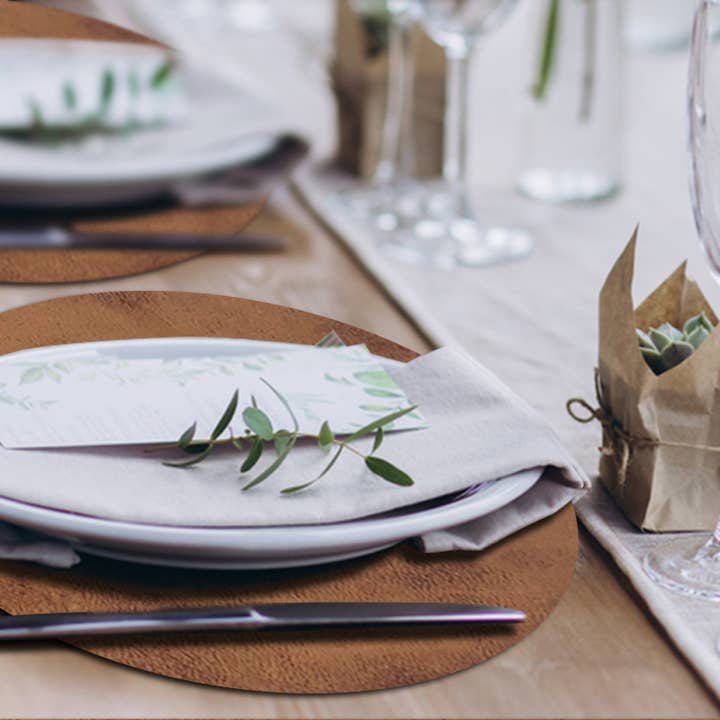 Davanti/Vía Deco Home - Wholesale Placemat - Placemat Vegan Leather Round & Copper (15 in)13