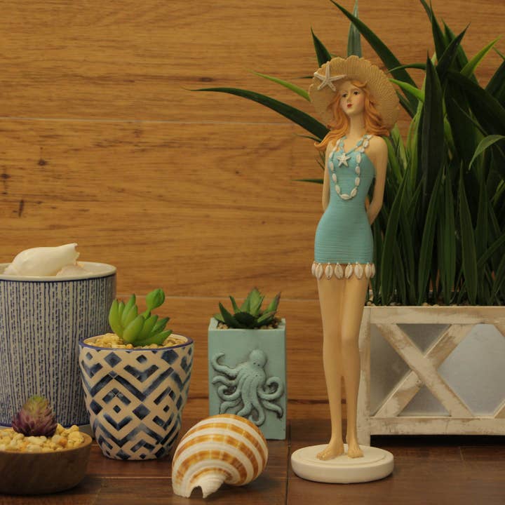 Zeckos - Wholesale Sculpture - Charming Retro Bathing Beauty Figurine 14 Inches High5