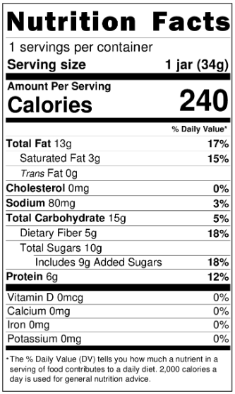 Blindspot Nutbutters - Wholesale Nut Butter - Oatmeal Chocolate Chip Cookie3